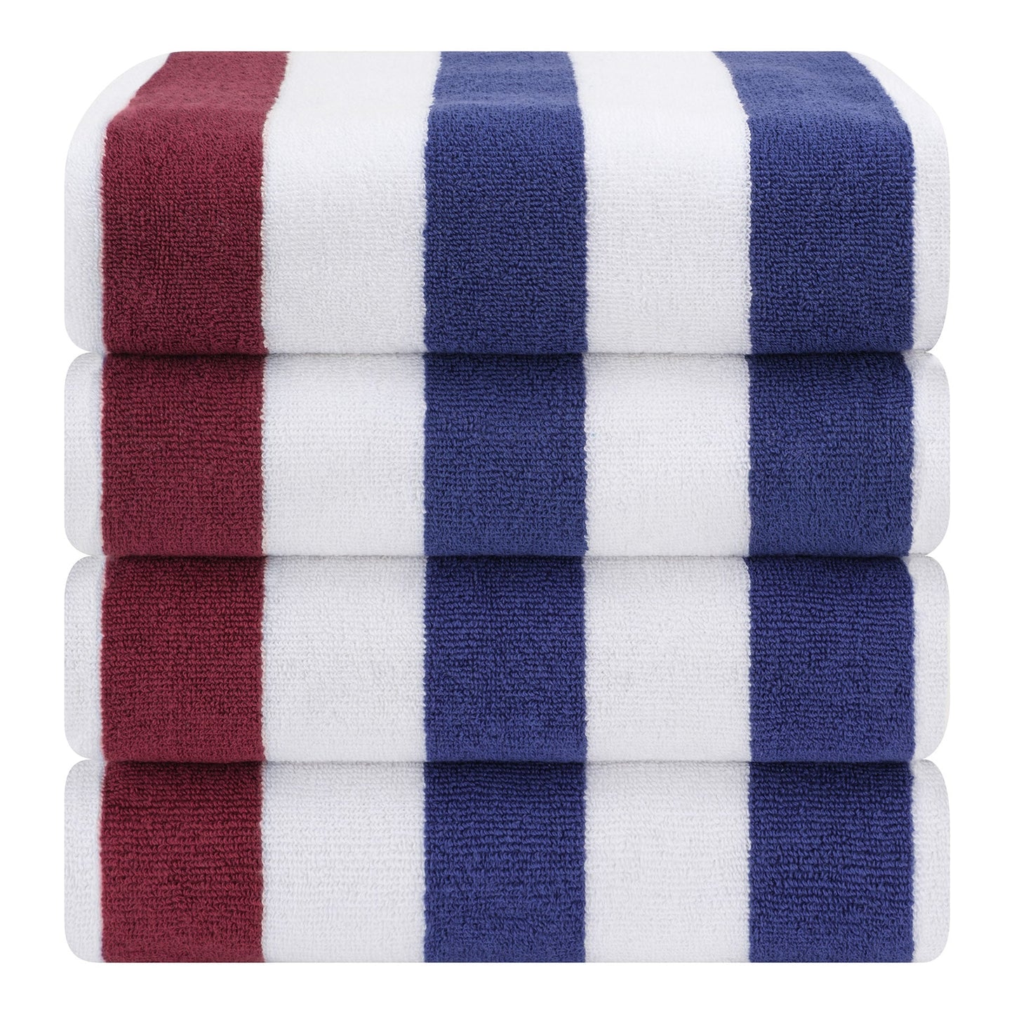 Cabana Striped Cotton Beach Towels 4 Pack