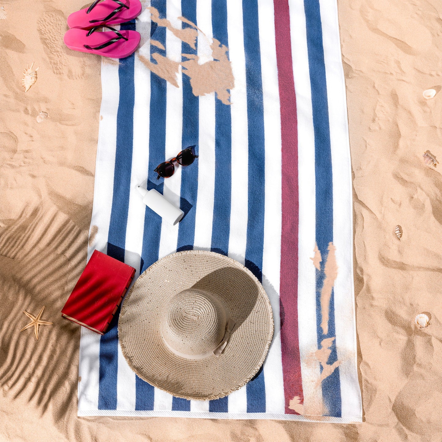 Cabana Striped Cotton Beach Towels 4 Pack