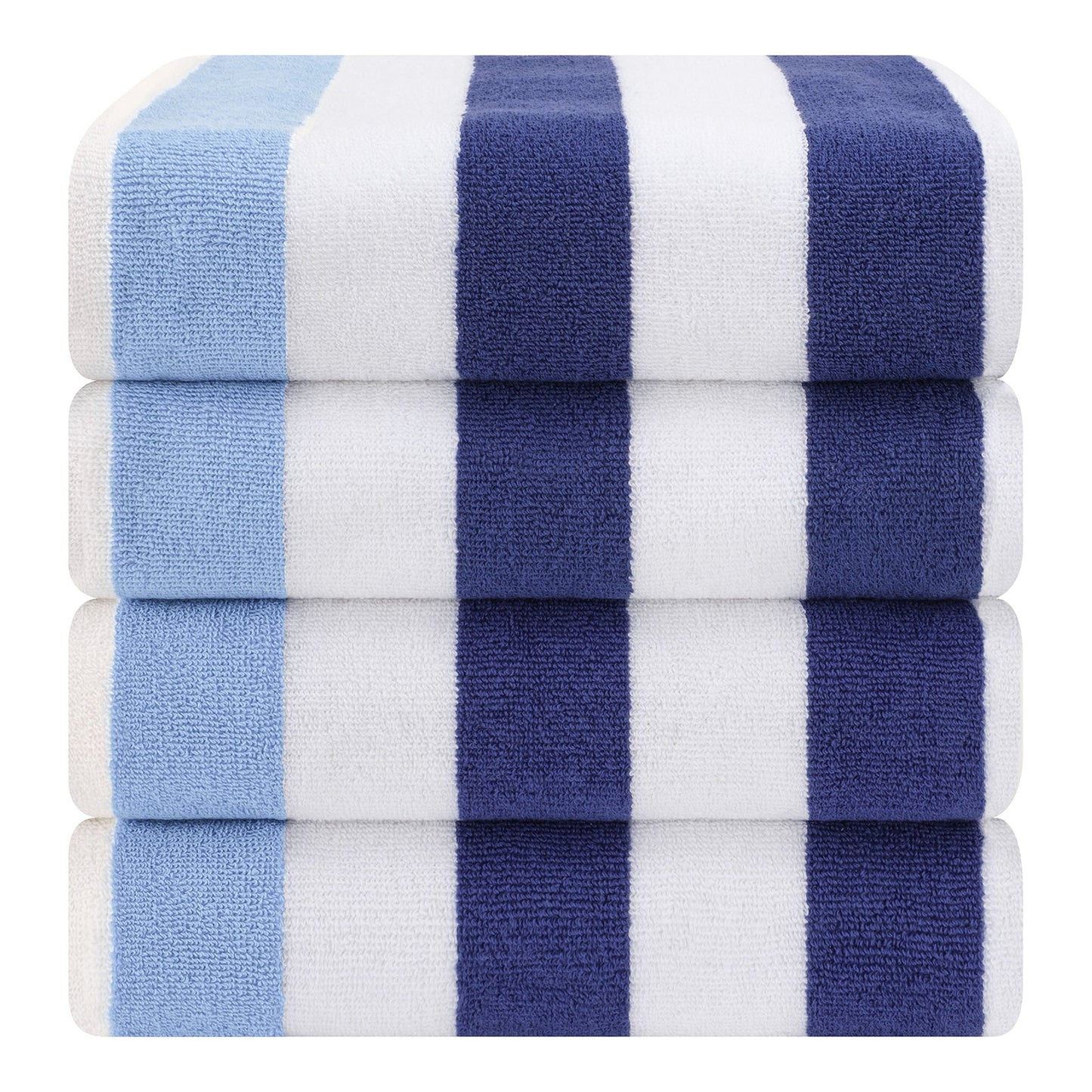 Cabana Striped Cotton Beach Towels 4 Pack