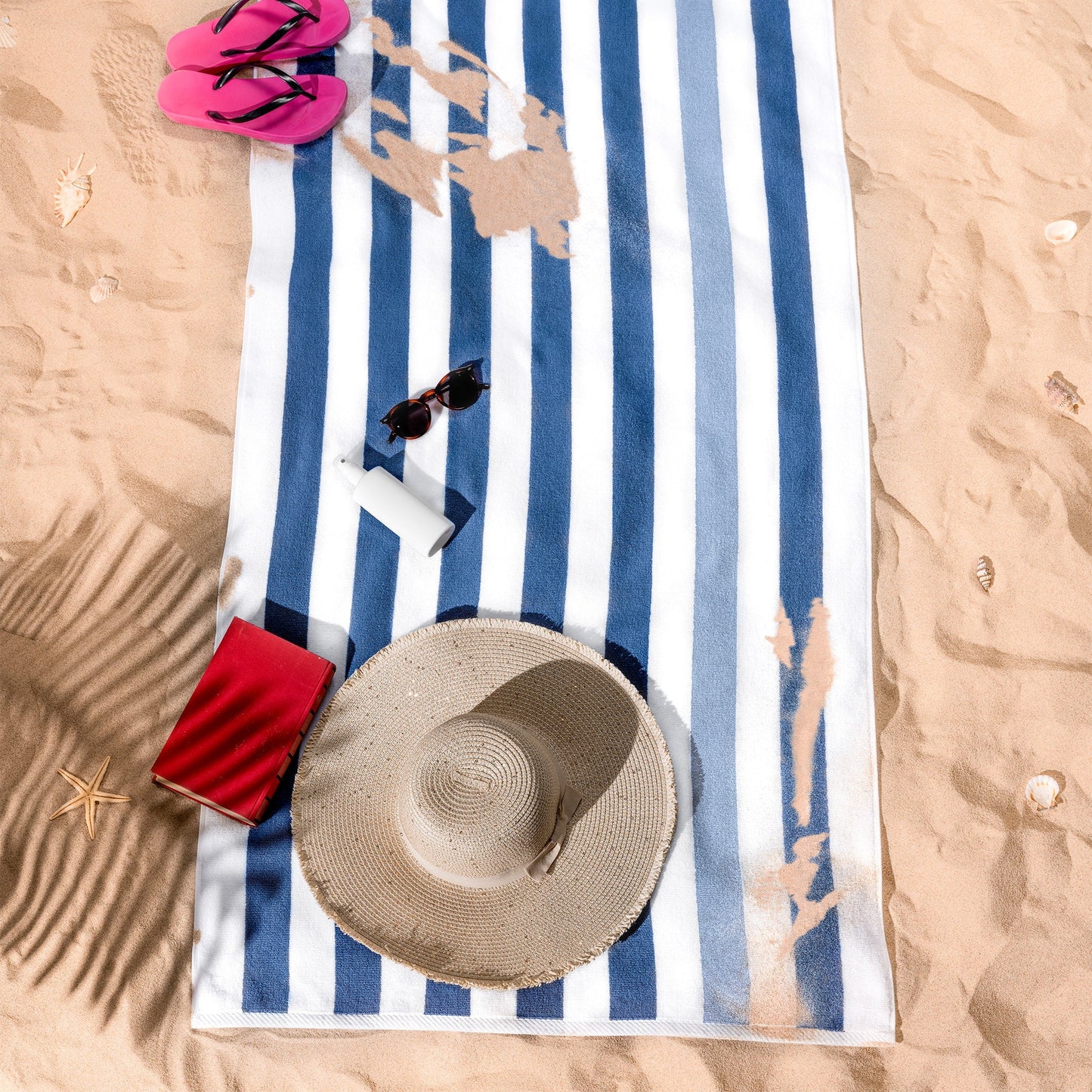 Cabana Striped Cotton Beach Towels 4 Pack