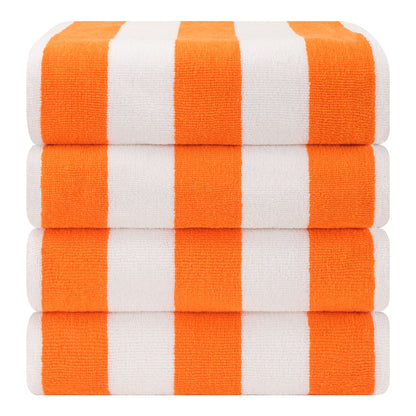 Cabana Striped Cotton Beach Towels 4 Pack