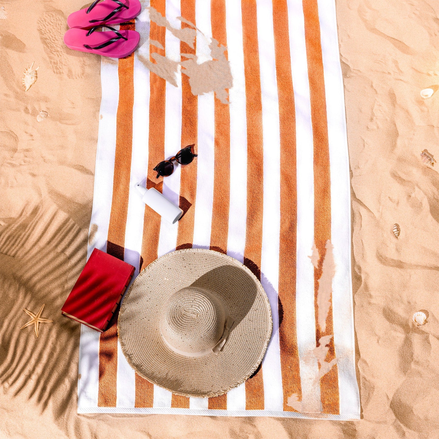 Cabana Striped Cotton Beach Towels 4 Pack