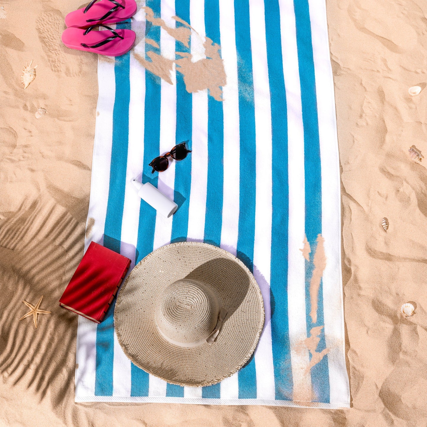 Cabana Striped Cotton Beach Towels 4 Pack