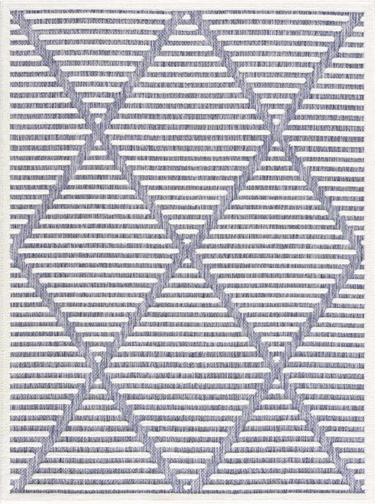 Anah Blue Outdoor Rug - Quahog Bay Bedding
