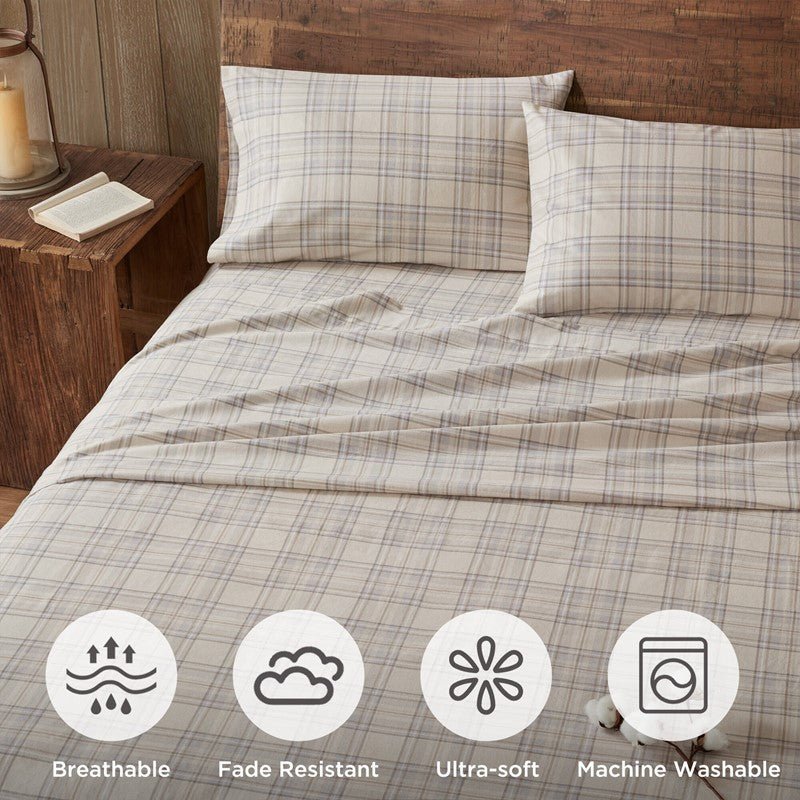Woolrich 100% Cotton Printed Flannel Sheet Set - Andrews - Quahog Bay Bedding
