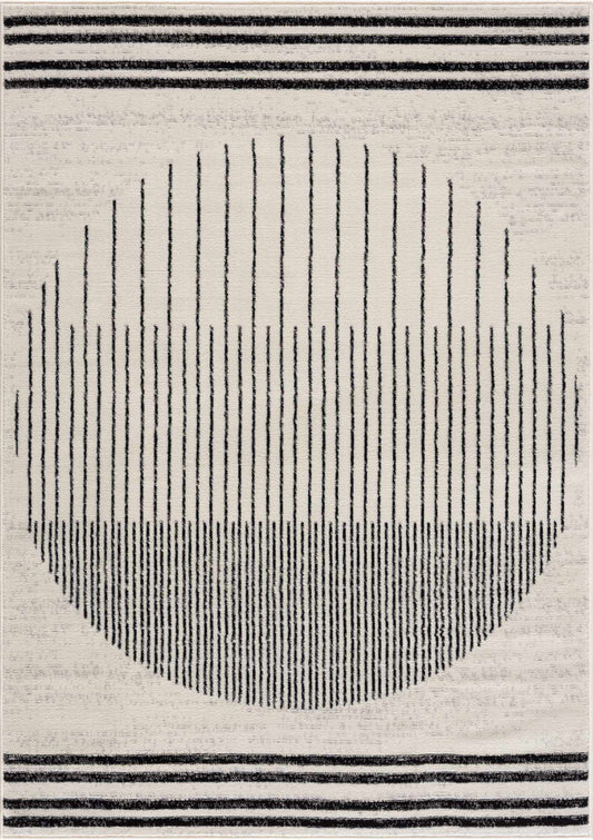 Angus Black&White Geometric Area Rug - Quahog Bay Bedding