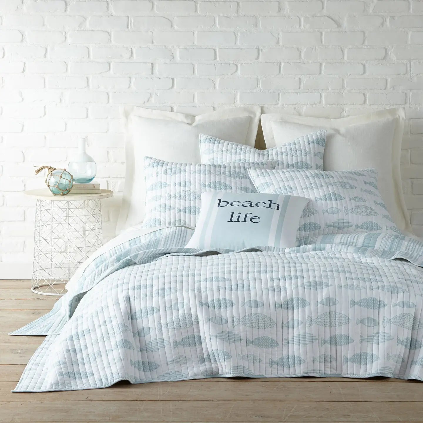 Aqua Breeze Quilt Set Coastal Bedding Set - Quahog Bay Bedding