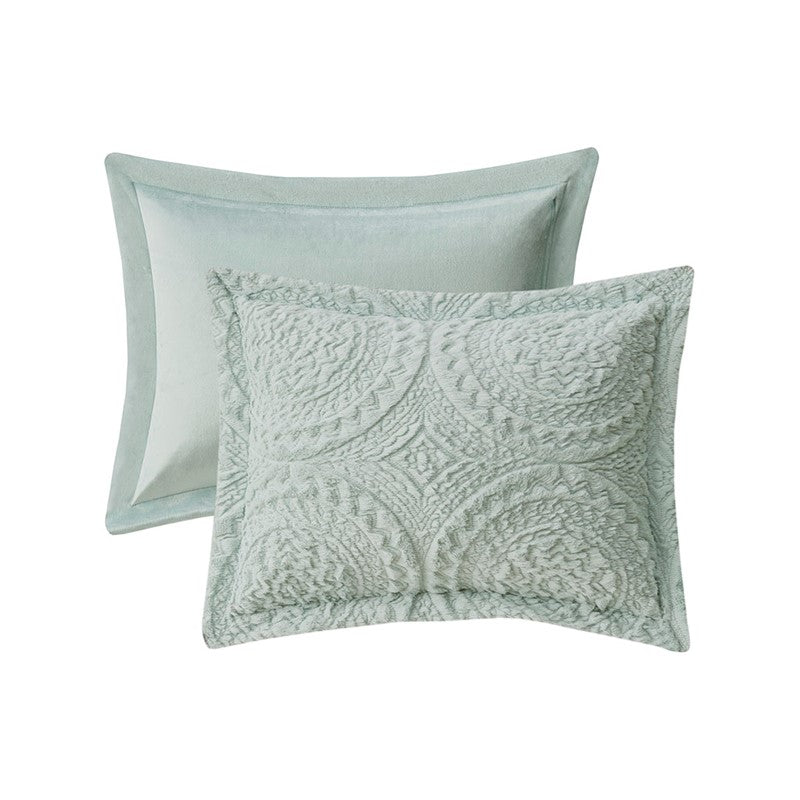 Madison Park Arya Embroidered Medallion Coastal Comforter Set 3PC - Aqua