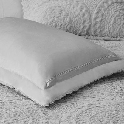 Madison Park Arya Embroidered Medallion Comforter Set 3PC Mini Set - Grey