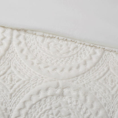 Madison Park Arya Embroidered Medallion Comforter Set 3PC Mini Set - Ivory