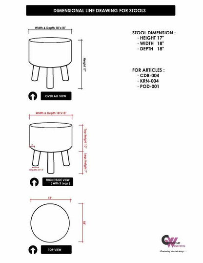 Banos Stool Ottoman - Clearance