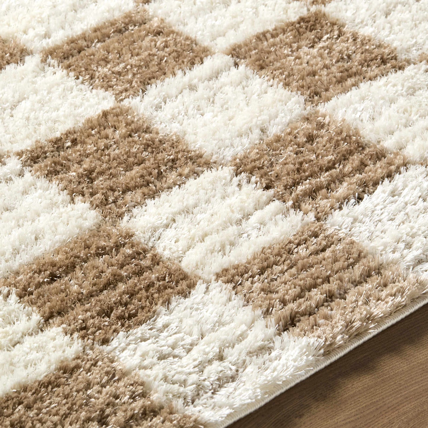 Belita Cream Luxe Shag Area Rug