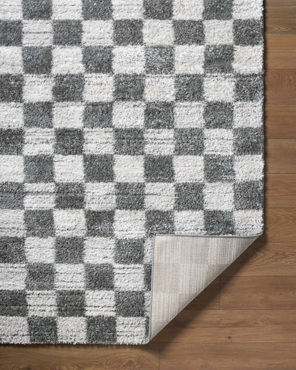 Belita Charcoal Luxe Shag Area Rug