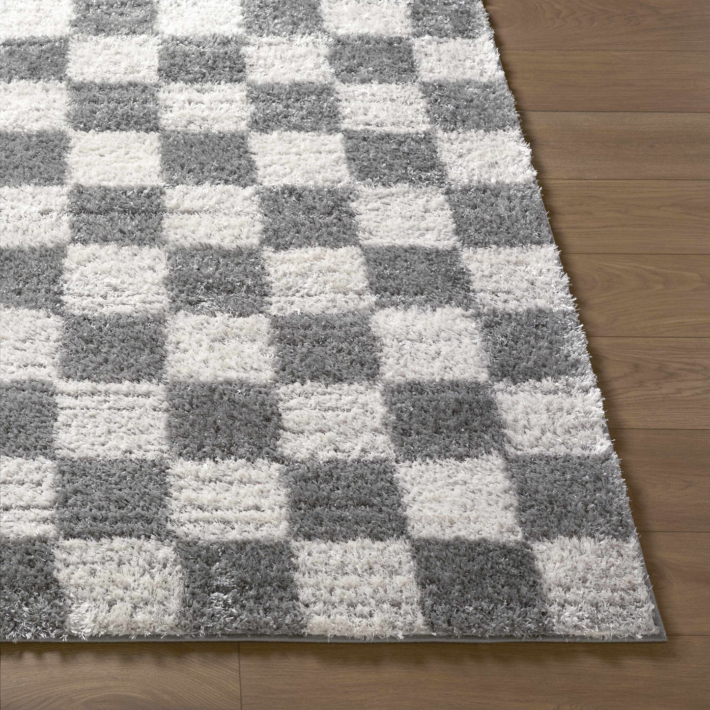 Belita Charcoal Luxe Shag Area Rug