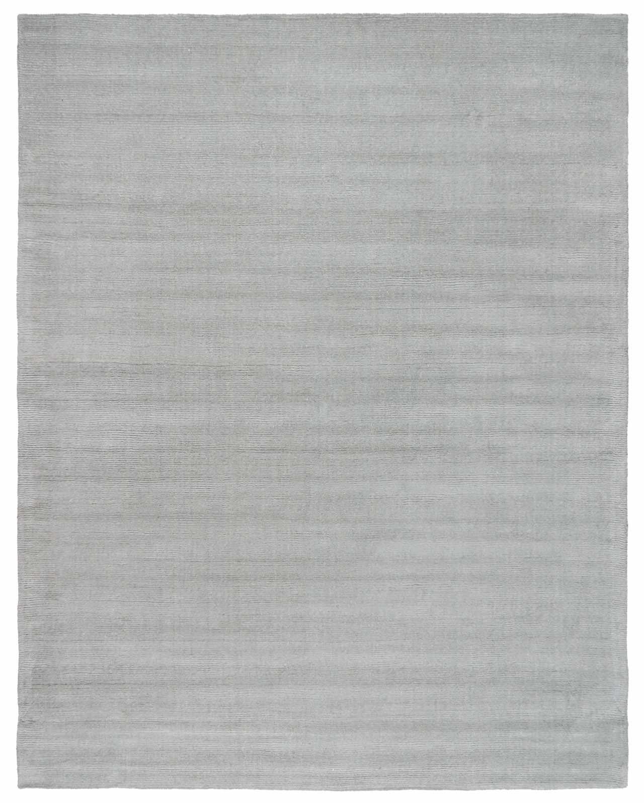 Brockton Solid Light Gray Wool Rug
