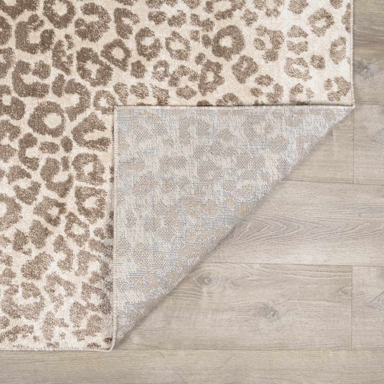 Tan Bonhill Leopard Print Area Rug