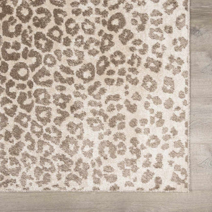 Tan Bonhill Leopard Print Area Rug