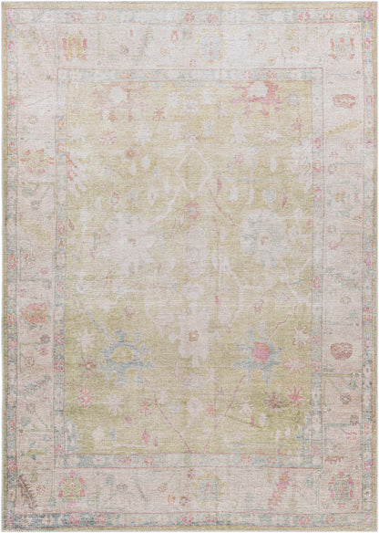 Bozkurt Vintage Flat Pile Washable Rug