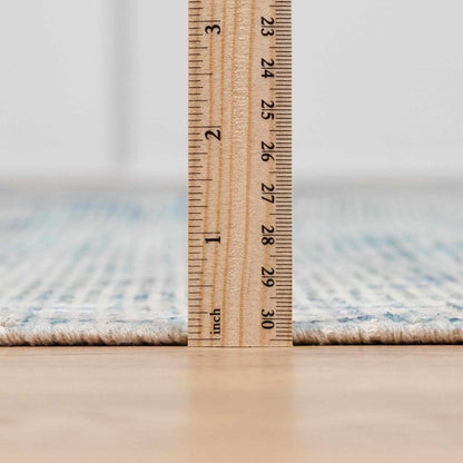 Byers Handmade Cotton-blend Aqua Rug