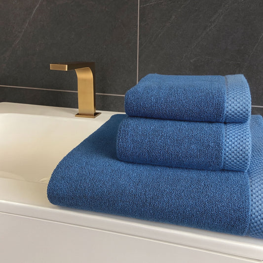 Bamboo 3 Piece Towel Set - Indigo - Coastal Bath Towels