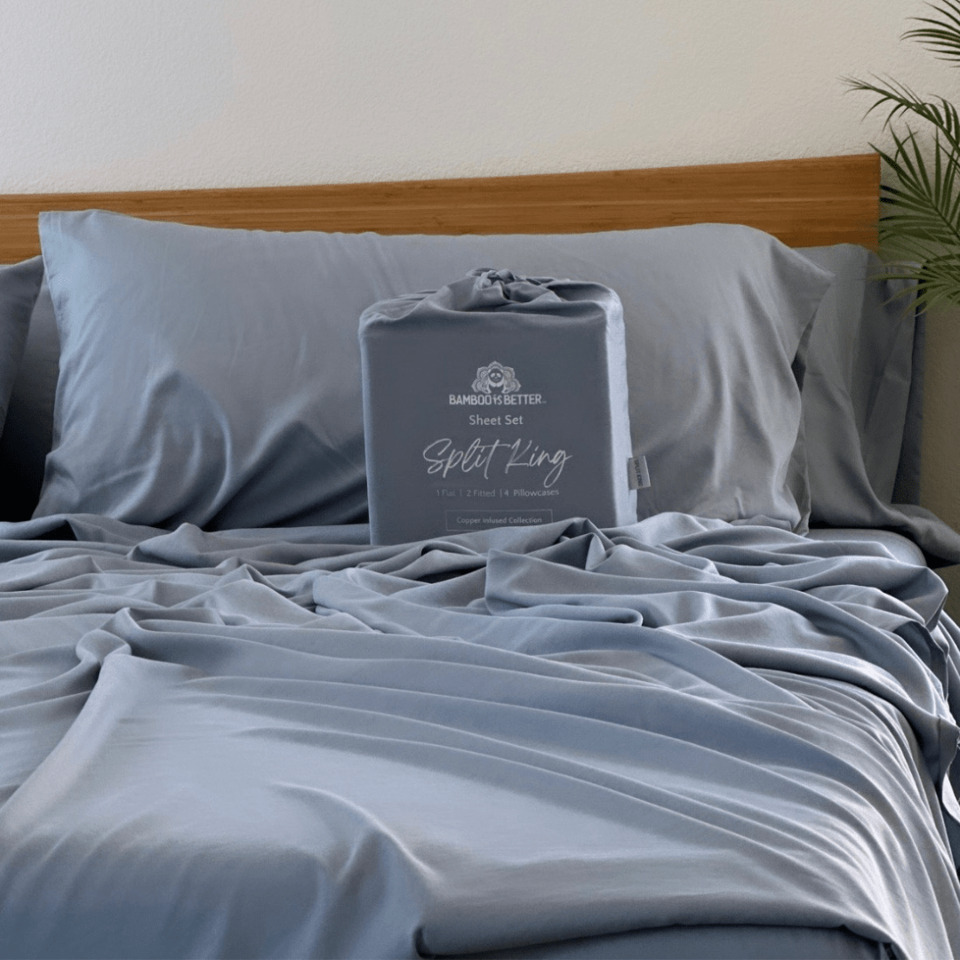Bamboo Pillowcase Set 330TC Copper Infused - Quahog Bay Bedding