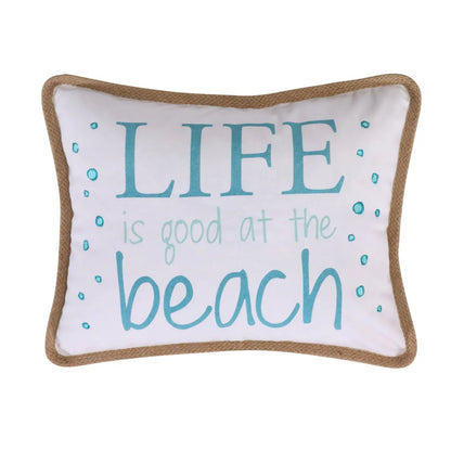 Barrier Reef Life Is Good Pillow - Quahog Bay Bedding