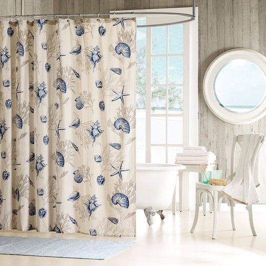 Bayside Nautical Shower Curtain - Coastal & Nautical Shower Curtains