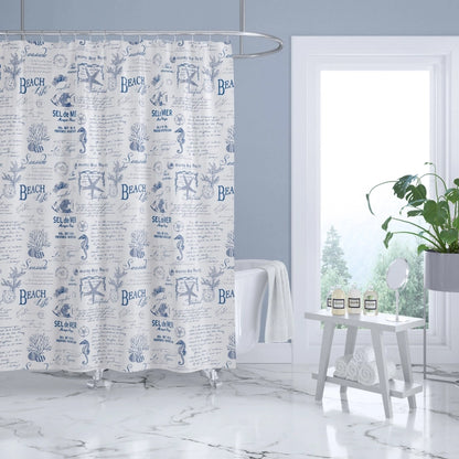 Beach Life Shower Curtain - Coastal Shower Curtains