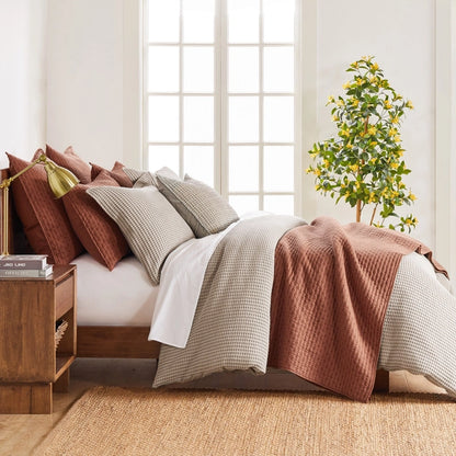 Cross Stitch 100% Cotton Quilt Set - Adobe
