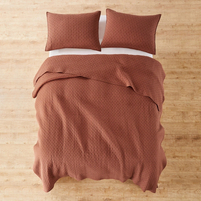 Cross Stitch 100% Cotton Quilt Set - Adobe
