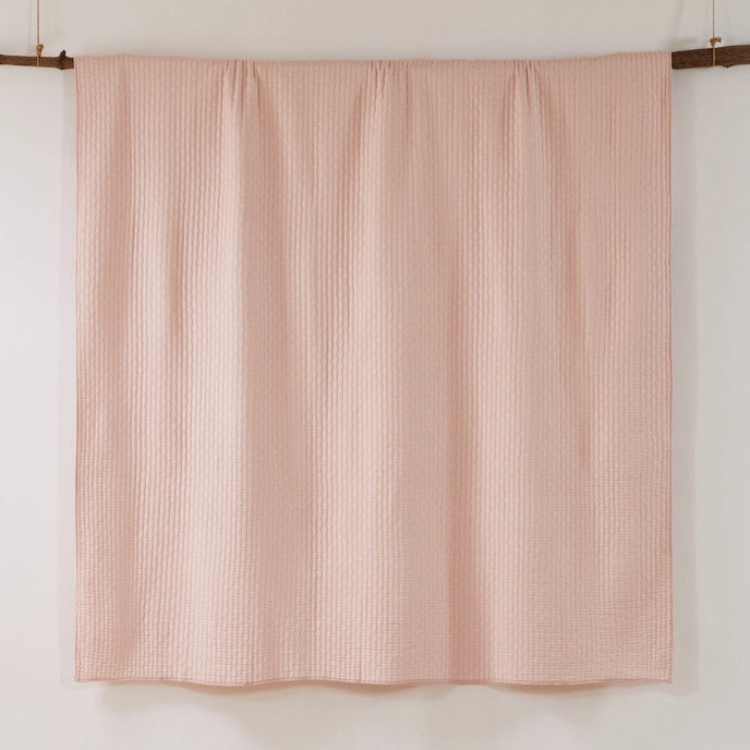 Cross Stitch 100% Cotton Quilt Set - Blush