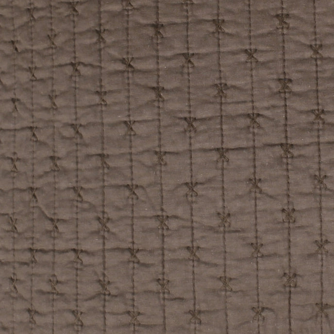 Beautiful Cross Stitch 100% Cotton Quilt Set - Cocoa