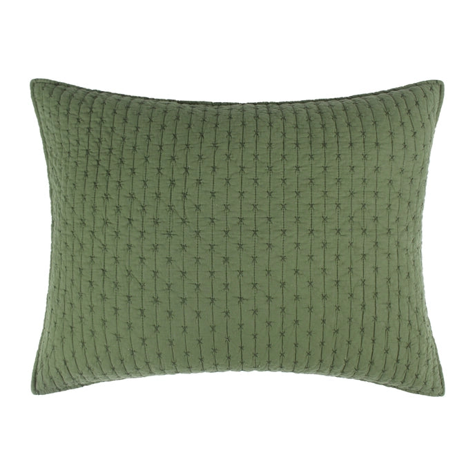 Cross Stitch 100% Cotton Quilt Set - Forest Green - Christmas Quilt
