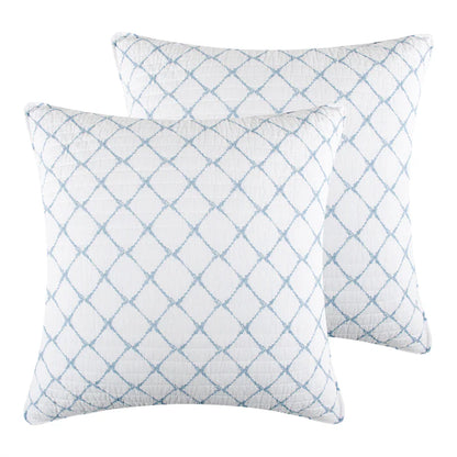 Becker Coastal Blue Euro Pillow Sham | Set of 2 | Coastal Shams