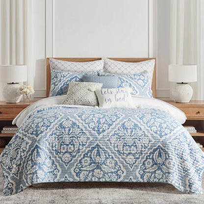 Becker Coastal Blue Euro Pillow Sham | Set of 2 | Coastal Shams