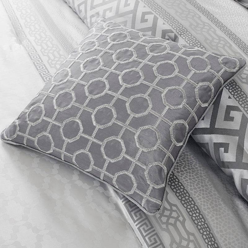 Bennett 7 Piece Jacquard Comforter Set – Grey - Quahog Bay Bedding