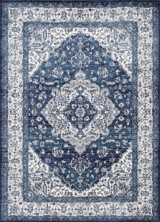 Billy Blue Medallion Rug - Quahog Bay Bedding