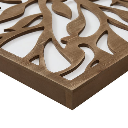 Birch Botanical Two-tone Wood Panel Wall Décor Set - Tree Of Life