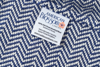 American Made Soft Chevron Pattern Throw Blanket - 100% American Made With USA Grown Cotton