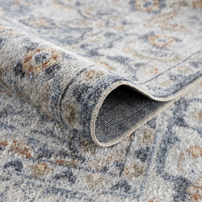 Blue Cream Hiti Washable area rug - Clearance - Quahog Bay Bedding