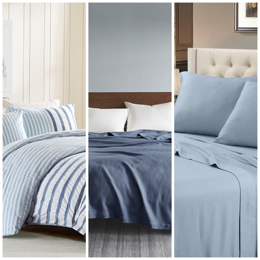 Blue Bedding Ensembles King Size - Sutton