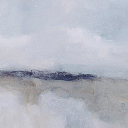 Blue Drift Abstract 5-piece Gallery Framed Canvas - Coastal Wall Decor