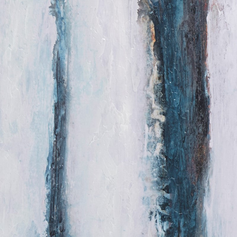 Blue Drift Abstract 5-piece Gallery Framed Canvas - Coastal Wall Decor