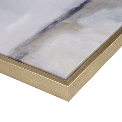 Blue Drift Abstract 5-piece Gallery Framed Canvas - Coastal Wall Decor