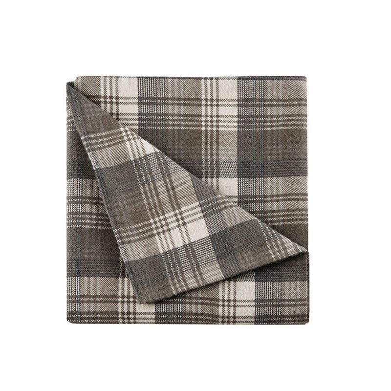 Woolrich 100% Cotton Printed Flannel Sheet Set - Brown Plaid - Quahog Bay Bedding