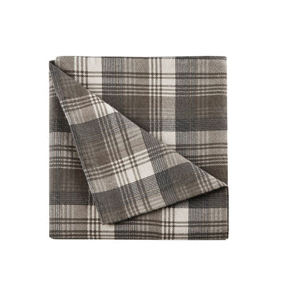 Woolrich 100% Cotton Printed Flannel Sheet Set - Brown Plaid
