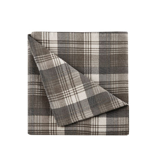 Woolrich 100% Cotton Printed Flannel Sheet Set - Brown Plaid