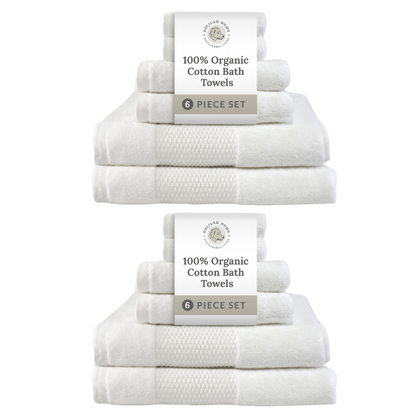 100% Organic Cotton Bath Towels Collection