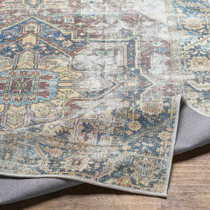 Blue Catigpian Distressed Washable Area Rug - Clearance