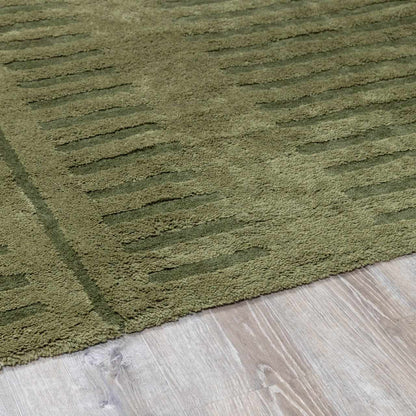 Washable Wool Rug - Green